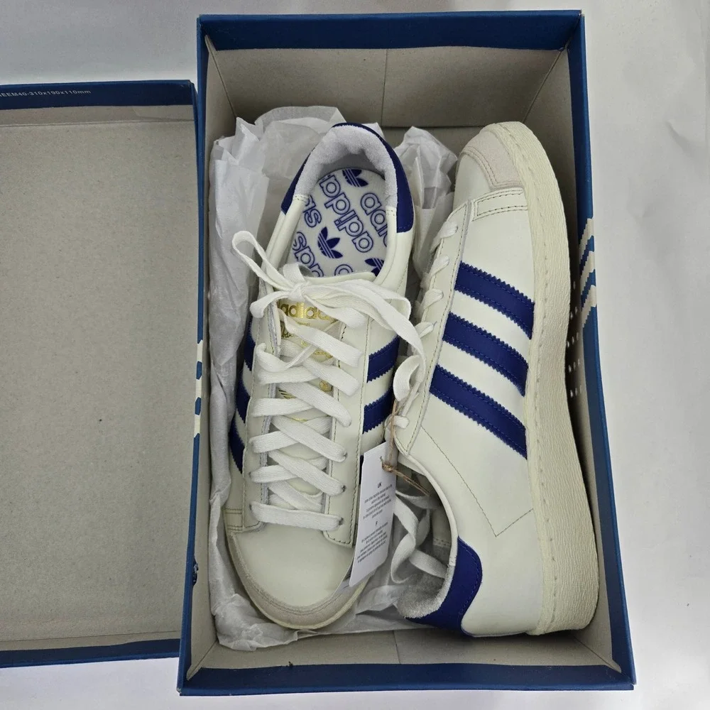 Adidas Jabbar Lo Off White Royal Blue Kareem Abdul-Jabbar Shoes JI0150 Mens 7.5